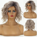 Synthetic Hair Wig Silver Gray Short Curly
