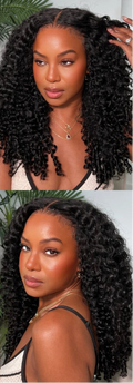 Curly Human Hair Wig With Finger Coil Ends