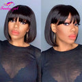Brazilian Remy Human Hair Bob Wig with Bangs