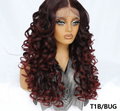 Synthetic Curly Lace Frontal Wigs With Bangs