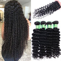 Brazilian Deep Wave Bundles (Natural Color) 3/4 Bundle Packs