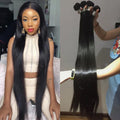 Extra Long Brazilian Human Hair Bundles 8-40 Inch (Straight/Natural Color)