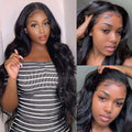 100% Brazilian Body Wave HD Lace Front Pre-plucked Wig (up to 32in)