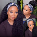 Brazilian Curly Hair Wig with Headband - 100% Human Hair