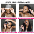 Brazilian Curly Hair Wig with Headband - 100% Human Hair