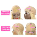 Blonde HD Straight Lace Frontal/Closure Bob Wig With Baby Hair