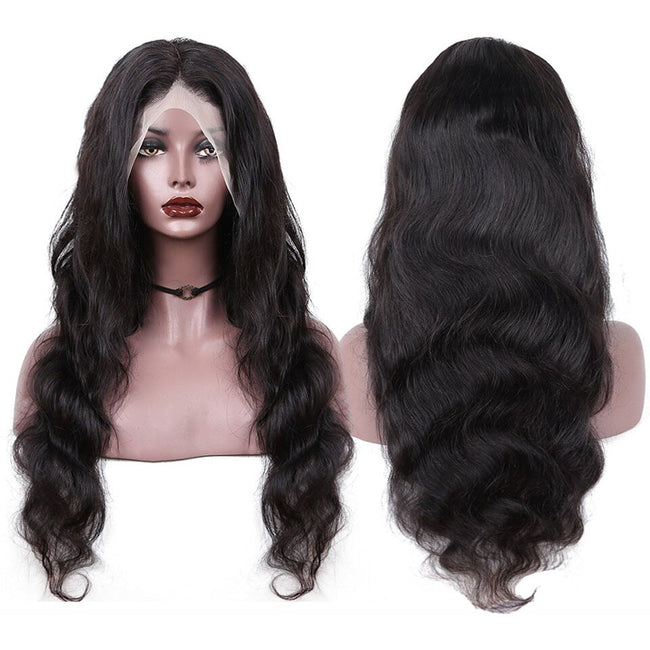 100% Brazilian Body Wave HD Lace Front Pre-plucked Wig (up to 32in)