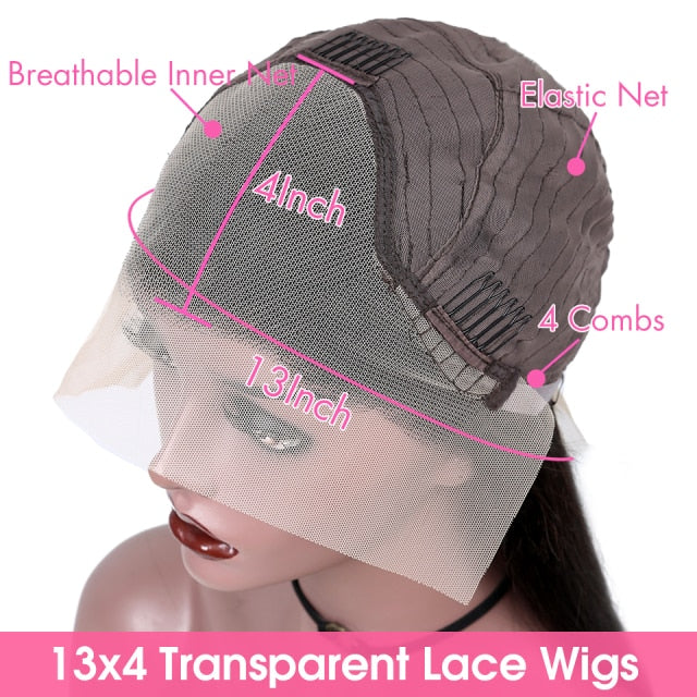 100% Brazilian Body Wave HD Lace Front Pre-plucked Wig (up to 32in)