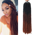 Straight Faux Crochet/Latch Hook Locs 18Inches (5 Ombre Colors)