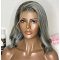 "Silvia" Pure Grey/Silver Transparent Lace Wig - 360 or Frontal