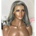 "Silvia" Pure Grey/Silver Transparent Lace Wig - 360 or Frontal