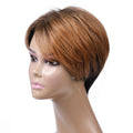 "Hailey" Short Tapered Neck Highlighted Wig