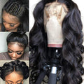 Body Wave Lace Front Wig with Bangs Side Part (Various Colors)