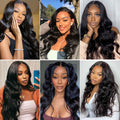 Body Wave Lace Front Wig with Bangs Side Part (Various Colors)