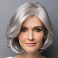 Short Silver (gray) Wigs for Women-Synthetic
