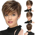 Short Silver (gray) Wigs for Women-Synthetic