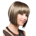 Short Silver (gray) Wigs for Women-Synthetic