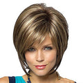 Short Silver (gray) Wigs for Women-Synthetic