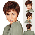 Short Silver (gray) Wigs for Women-Synthetic