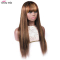 Ishow Highlight Wig With Bangs