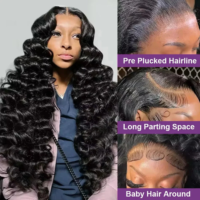 Loose Curly Deep Wave Lace Frontal Wig