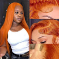 Ginger Orange Straight Human Hair Wig