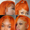 Ginger Orange Straight Human Hair Wig