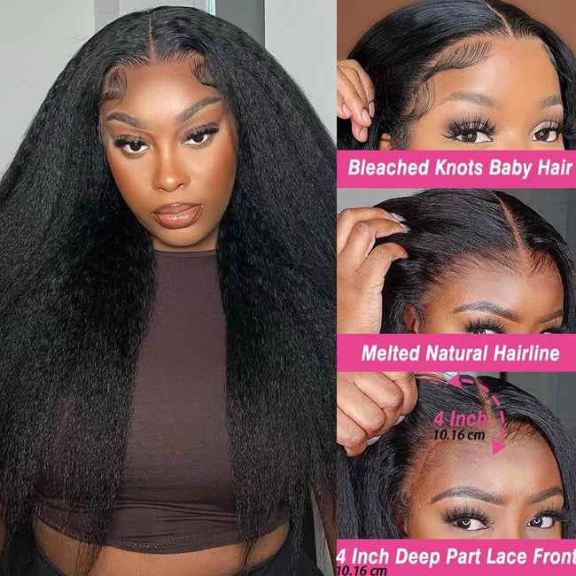 Kinky Straight Human Hair Wig