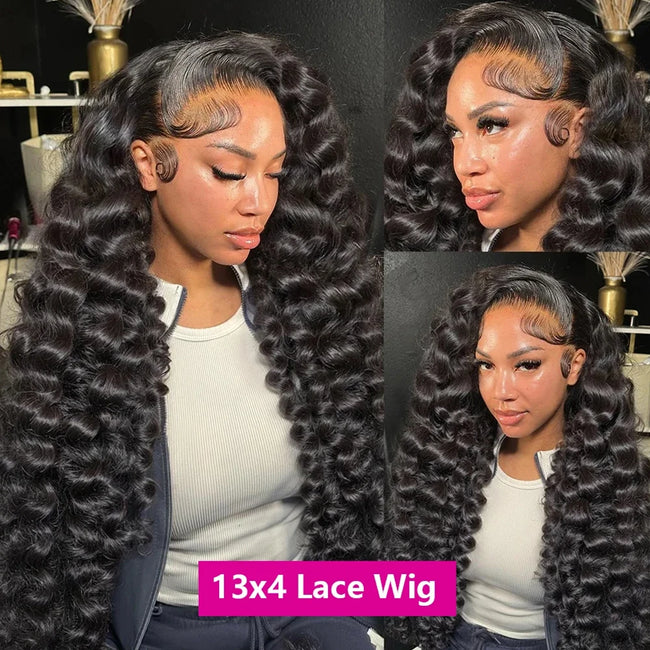 Loose Curly Deep Wave Lace Frontal Wig