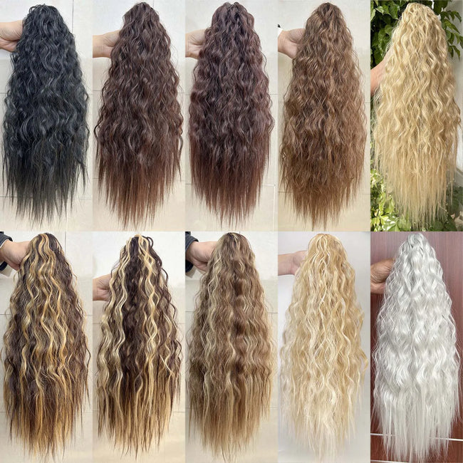 Synthetic Long Wavy Ponytail Hair Extensions
