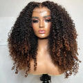 Pre-Styled Layered Ombre Brown Human Hair Wig