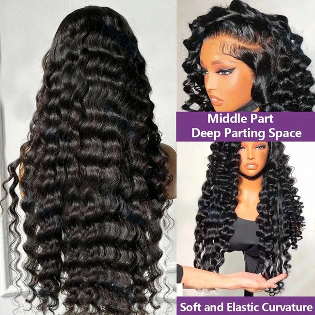 Loose Curly Deep Wave Lace Frontal Wig