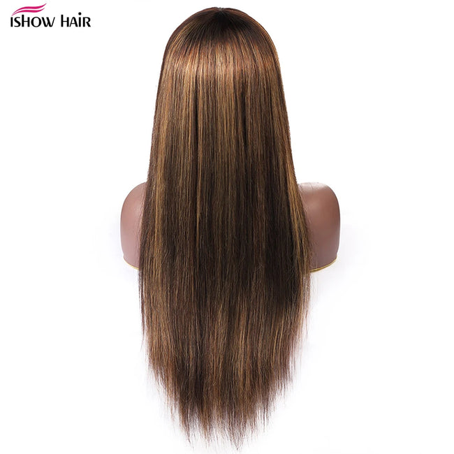 Ishow Highlight Wig With Bangs