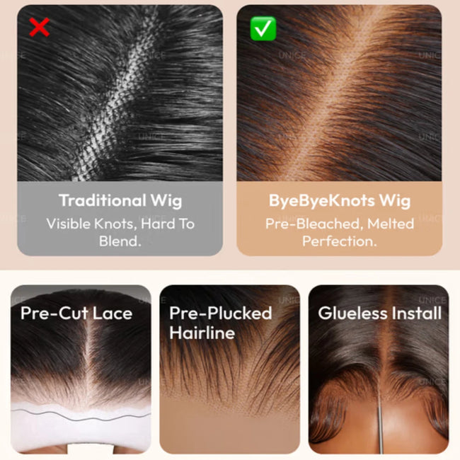 UNice Straight Human Hair Wig