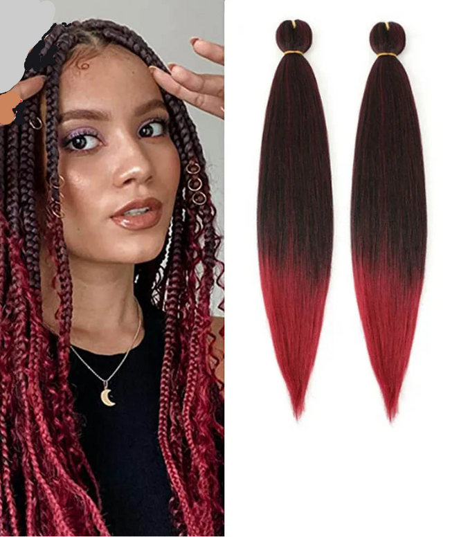 Ombre Pre Stretched Braiding Hair Bundles