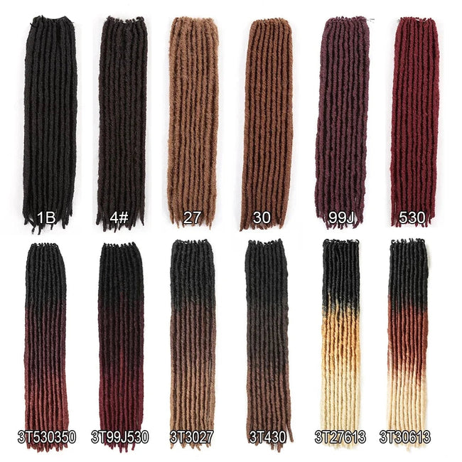 18"Synthetic Faux Locs Crochet Braid