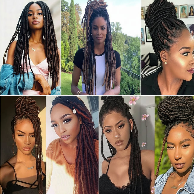 18"Synthetic Faux Locs Crochet Braid