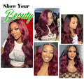 Brazilian Burgundy Human Hair Weave Bundles