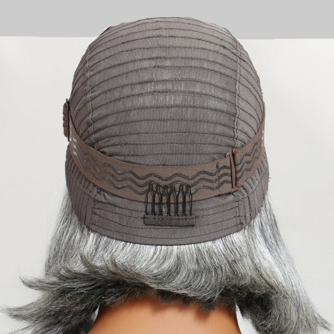 Layered Blowout Salt & Pepper Wig
