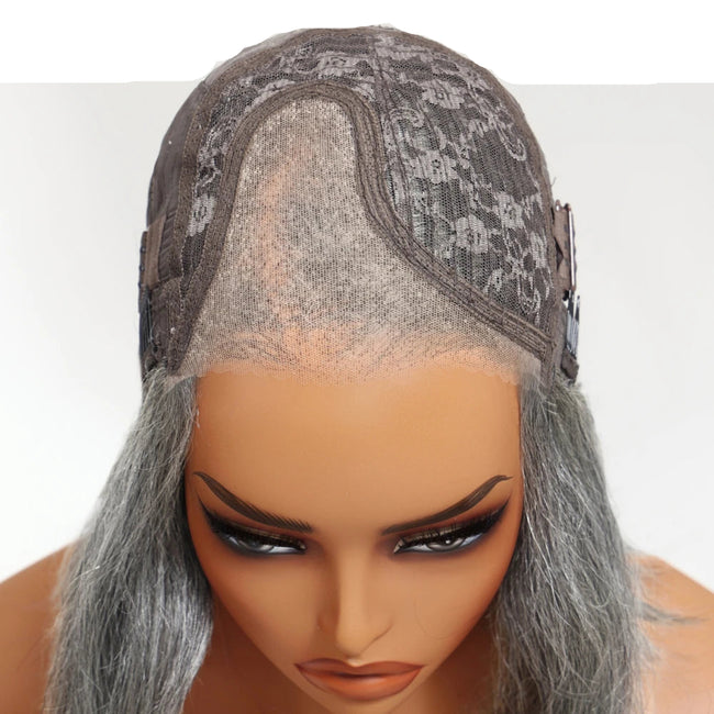 Layered Blowout Salt & Pepper Wig