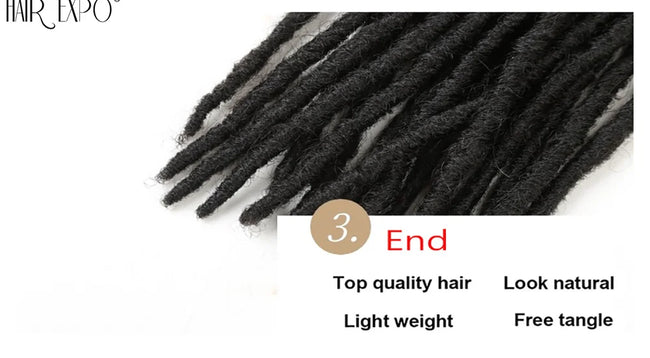 18"Synthetic Faux Locs Crochet Braids Hair Extensions