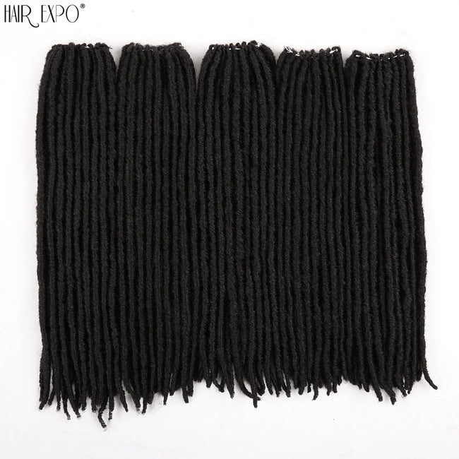 18"Synthetic Faux Locs Crochet Braids Hair Extensions