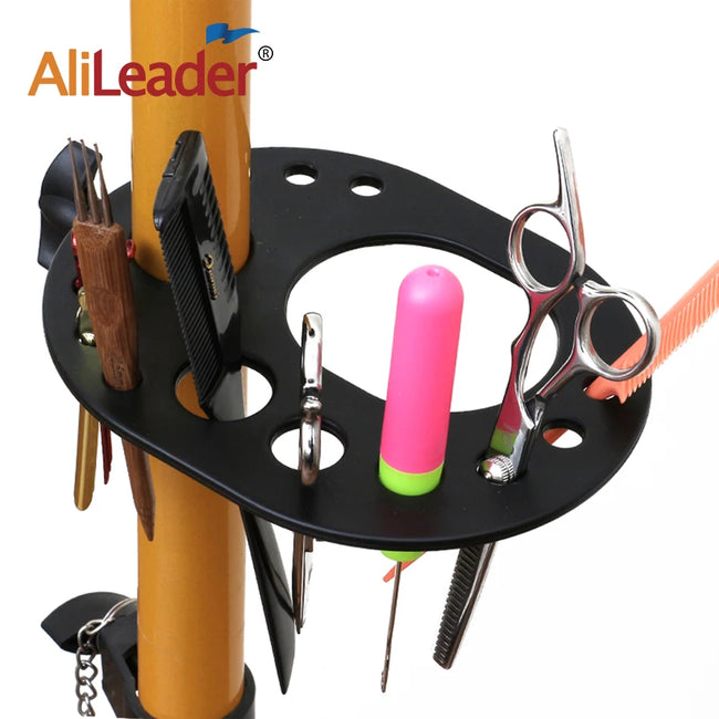 Wig Stand Tray Multifunction Hair Tray For Tripod Wig Stand Easy Usefor Hairdressing Training Making Wigs Tools Black Hair Tray