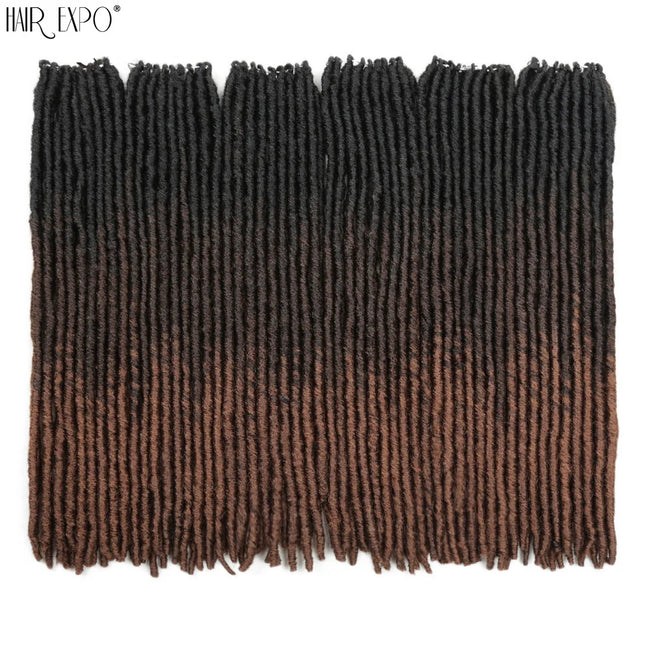 18"Synthetic Faux Locs Crochet Braids Hair Extensions