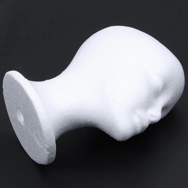 Female Styrofoam Foam Mannequin Manikin Head Model Hat Glasses Display Foam Mannequin Head Model Hat Wig Display Stand Rack