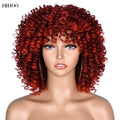 Short Afro Kinky Curly Wig With Bangs