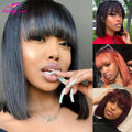 Brazilian Remy Human Hair Bob Wig with Bangs