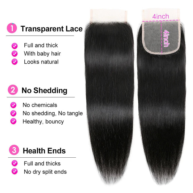 Lace Frontal Straight Closure Body Wave