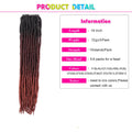 18"Synthetic Faux Locs Crochet Braid