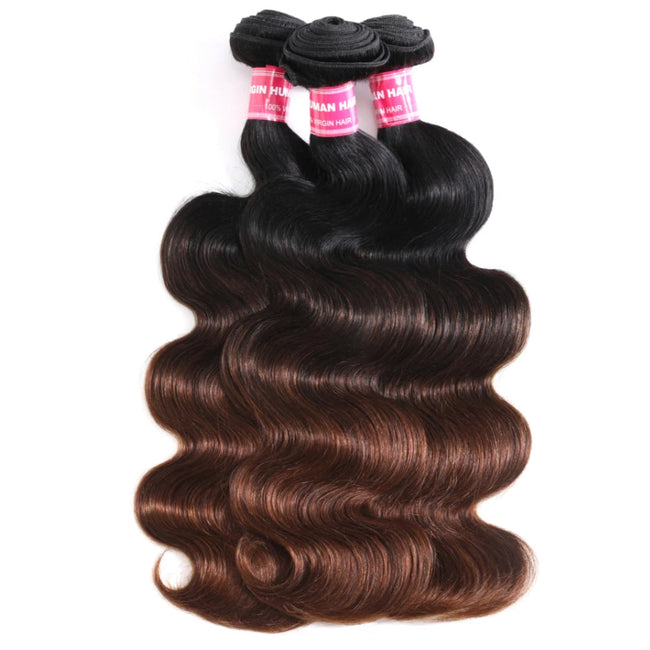 Chestnut Brown Ombre Body Wave Bundles